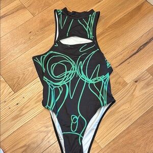 Stylish Black and Green Kids One Piece